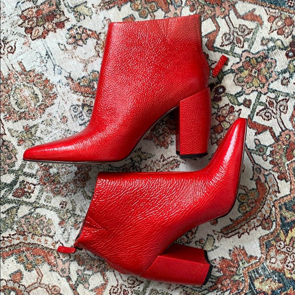 Kenneth Cole New York - Red Leather Booties